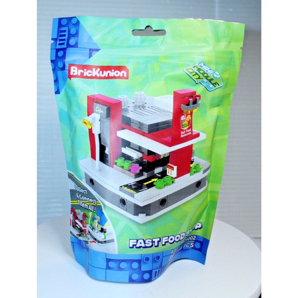 BricKunion Mini Module City Fast Food Shop Building Block Set – New Sealed
